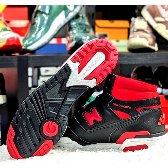 NEW BALANCE 650R BLACK RED BB650 RBR Sz13 main image 9
